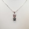 Pendentif TIKI en Argent 925 avec Perle Noire de TAHITI