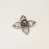 Broche en Argent 925 Rhodié Perle Noire de TAHITI